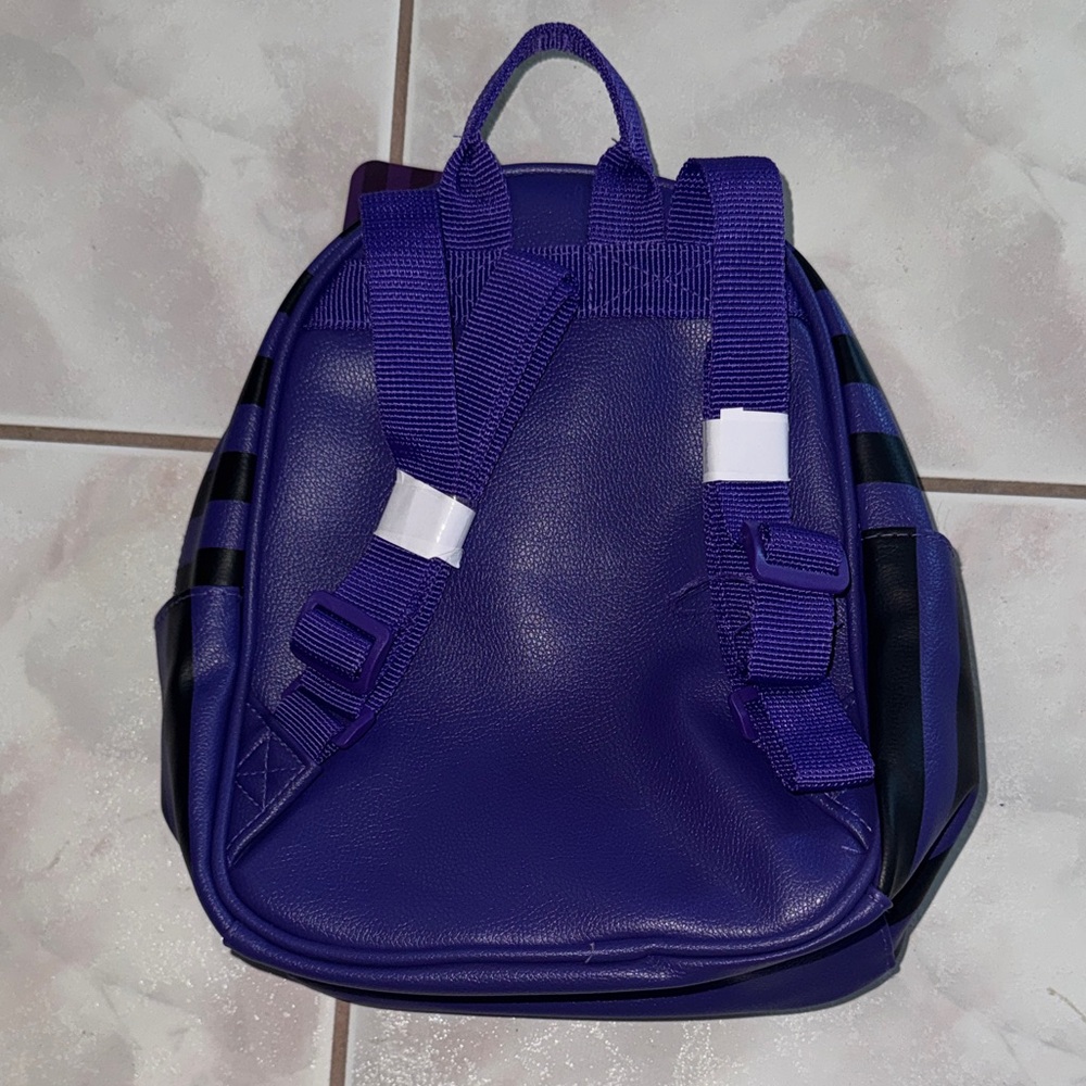 Wednesday Addams Nevermore Academy Women's Striped Mini Backpack - Picture 2 of 4